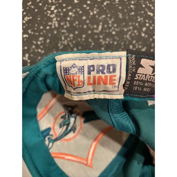Vtg Miami Dolphins Strapback‎ Starter 90s NFL Pro Line The Right Hat Strapback - Picture 4 of 9